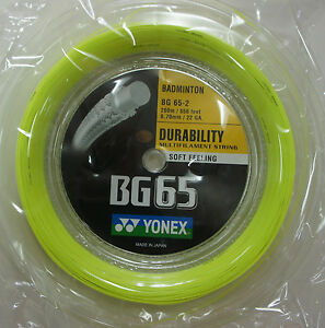 YONEX Badminton String Reel - BG65 - BG65-2 - 200m - Yellow